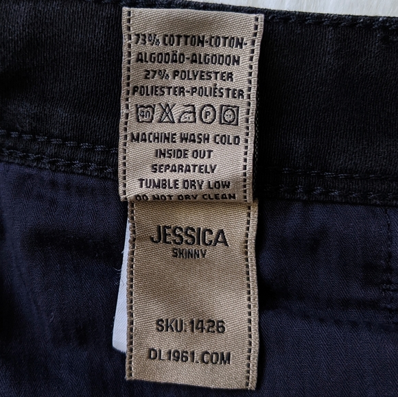 DL1961 'Jessica' Low Rise Y2K Style Black Skinny Jeans | Size 28 - Picture 11 of 14